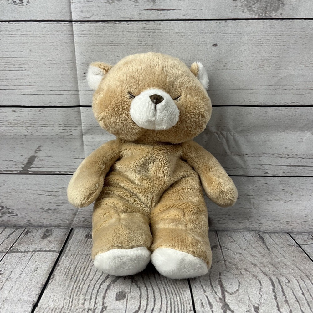 Baby Ganz Swaddle Bear Sleeping Teddy Lovey Plush Stuffed Animal 10" Tan Brown